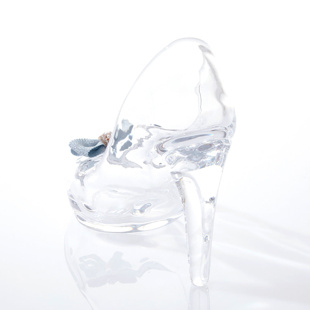 Wearable glass shoes with ribbon (both feet) – 履けるガラス