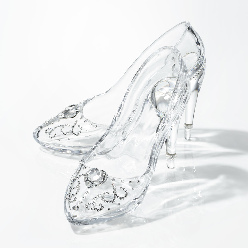 Wearable glass shoes/Decorative Heart (Both Feet)