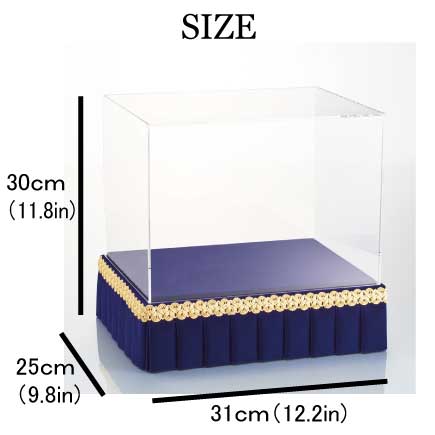 履けるガラスの靴デコレーションハート（右足）と専用ケース